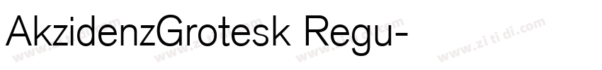 AkzidenzGrotesk Regu字体转换